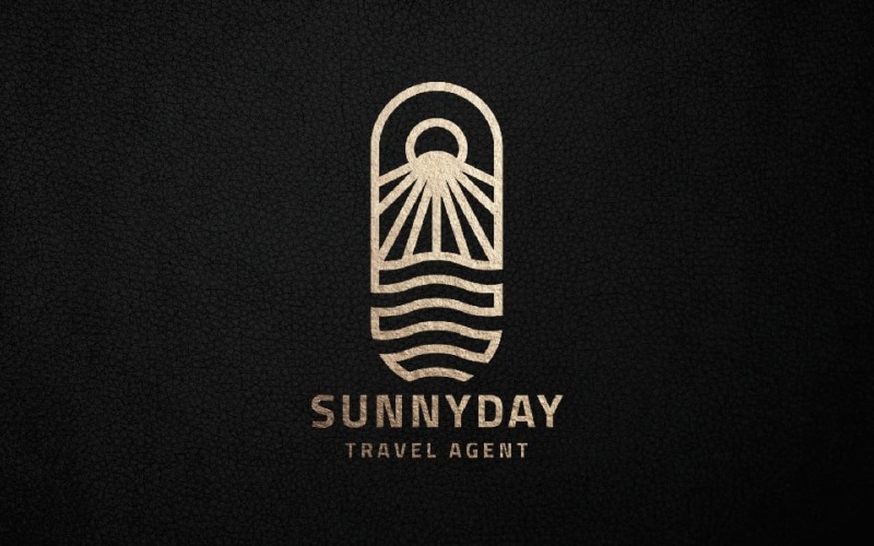 Sunny Day Travel Agent Professional Logo Logo Template
