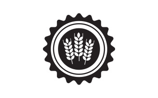 Agriculture food wheat rice vector icon illustration design v.2