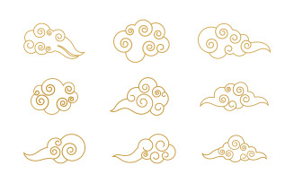 Chinese Cloud template vector icon illustration design v.2