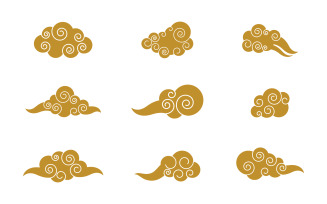 Chinese Cloud template vector icon illustration design v.4