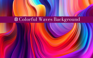 A colorful waves background