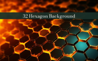 A hexagon background AI image