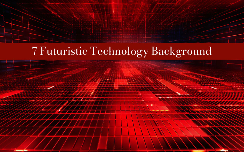 A red futuristic technology background Background