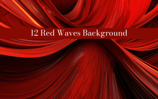 A red waves background AI image