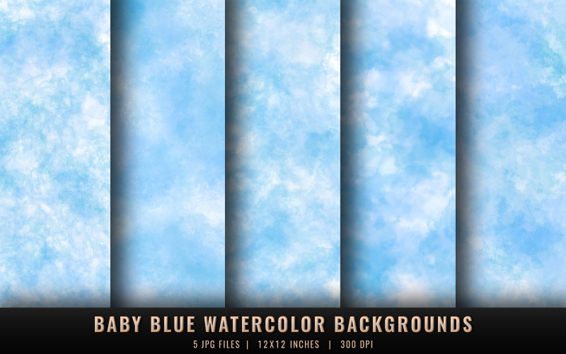 Baby Blue Watercolor Backgrounds