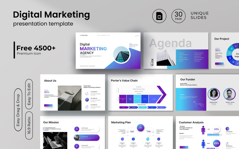 Digital Marketing Agency Google Slide Template