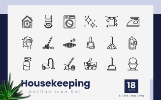 Housekeeping Outline Icons