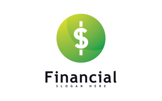 Money logo Design Concept Vector. Financial or bank Simple logotype 11