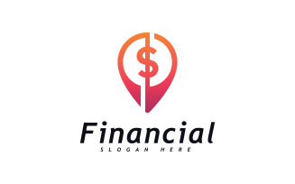 Money logo Design Concept Vector. Financial or bank Simple logotype 2