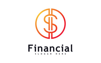 Money logo Design Concept Vector. Financial or bank Simple logotype 6