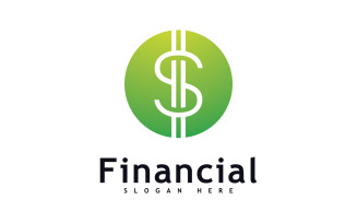 Money logo Design Concept Vector. Financial or bank Simple logotype 7