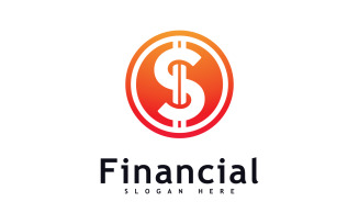 Money logo Design Concept Vector. Financial or bank Simple logotype 8