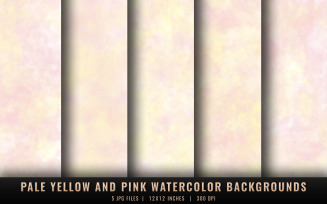 Pale Yellow and Pink Watercolor Backgrounds