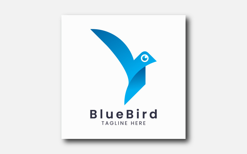 Bluebird gradient logo icon vector template design. Logo Template