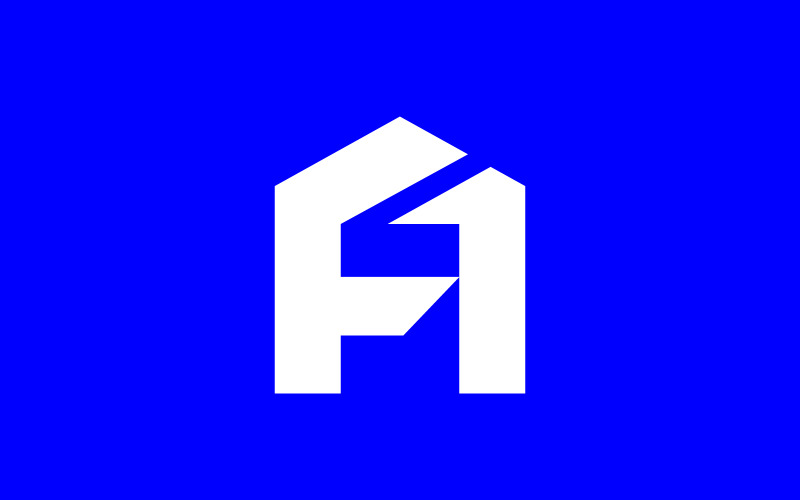 Letter A1 logo number 1 logo F logo hexagon letter a house logo arrow architecture construction logo Logo Template