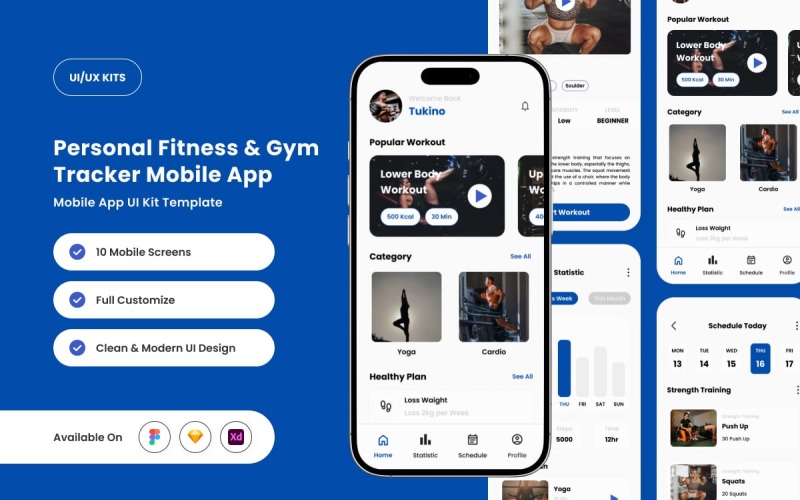 Oxsa - Fitness and Gym Tracker App UI Element
