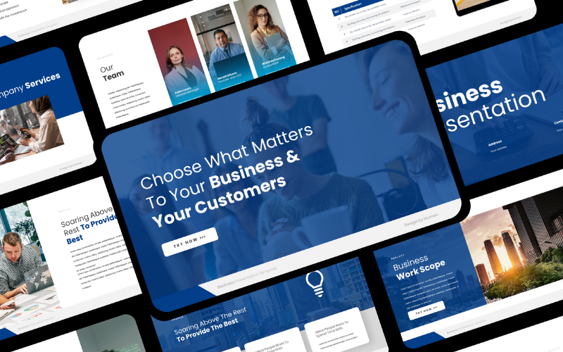 Pitch - Business Presentation Template PowerPoint Template
