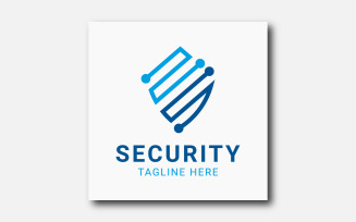 Security tech logo template design.