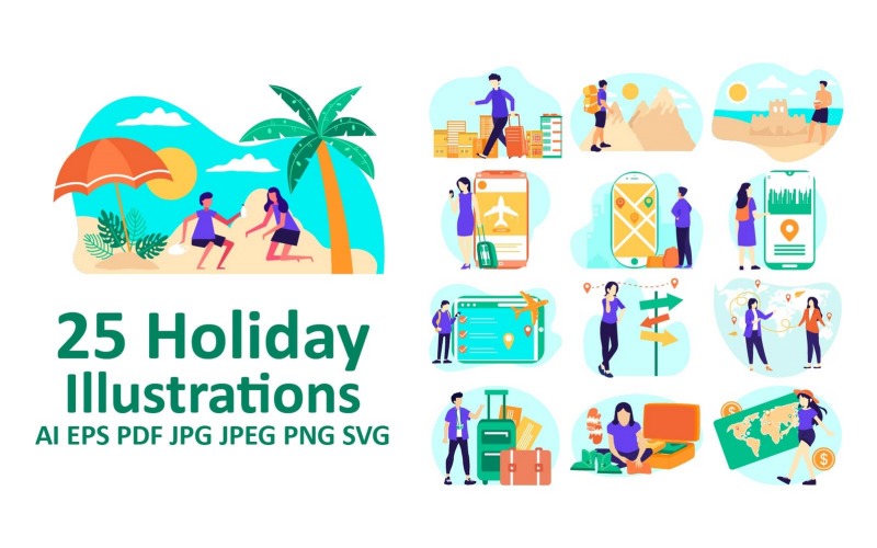 Celebrate Every Moment: Memorable Holidays and Festive Adventures Illustration
