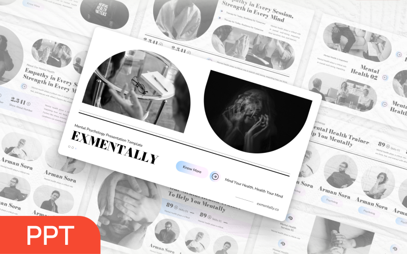 ExMentally - Mental Psychology PowerPoint Presentation Template PowerPoint Template