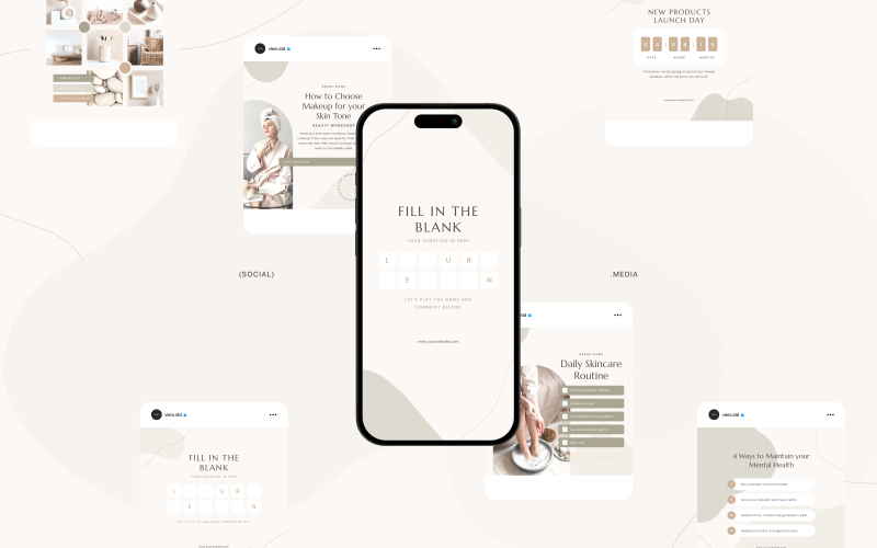 Instagram Template - Beauty Social Media Instagram Post & Story
