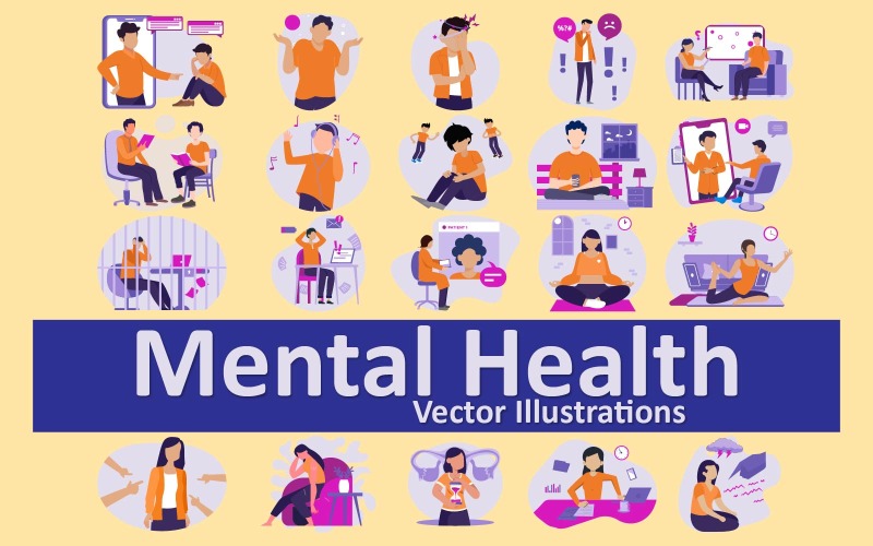 Mental Health Nurturing Emotional Well-Being and Resilience Illustration