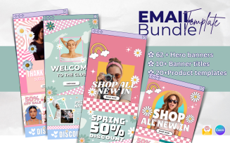 Retro Email Marketing Newsletter CANVA Template