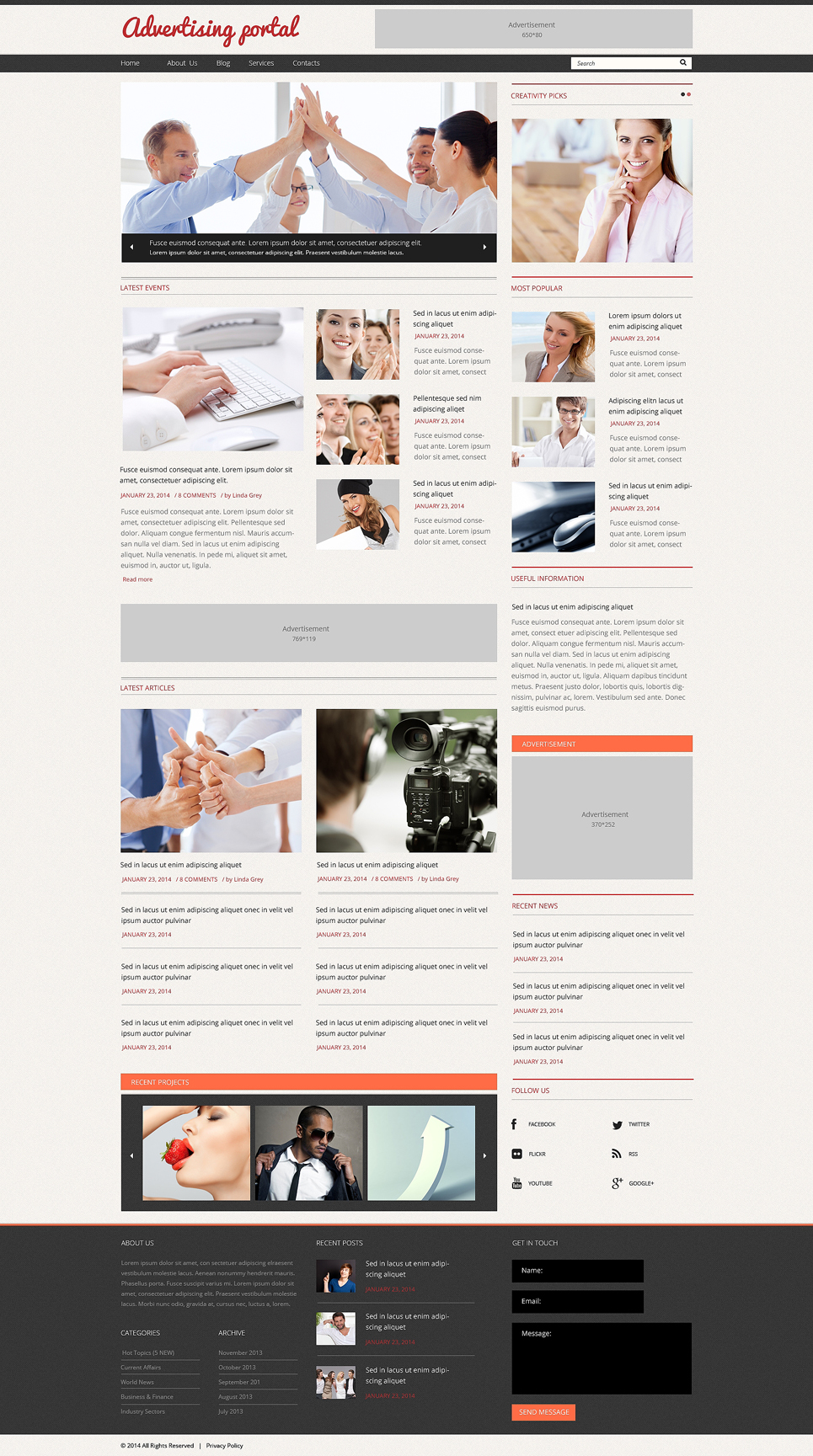 Advertising Agency Responsive WordPress Theme New Screenshots BIG