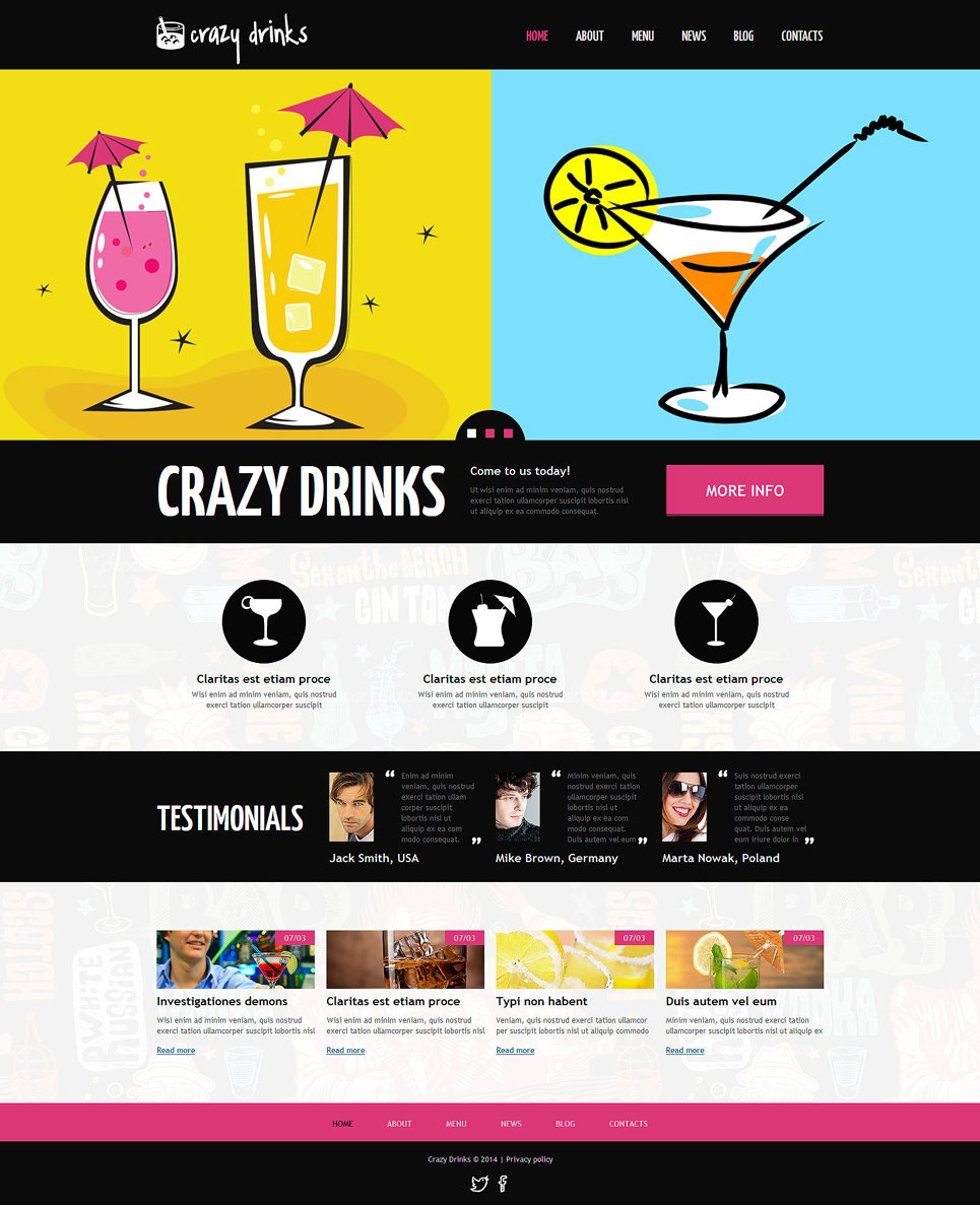 Food & Drink Responsive Joomla Template New Screenshots BIG