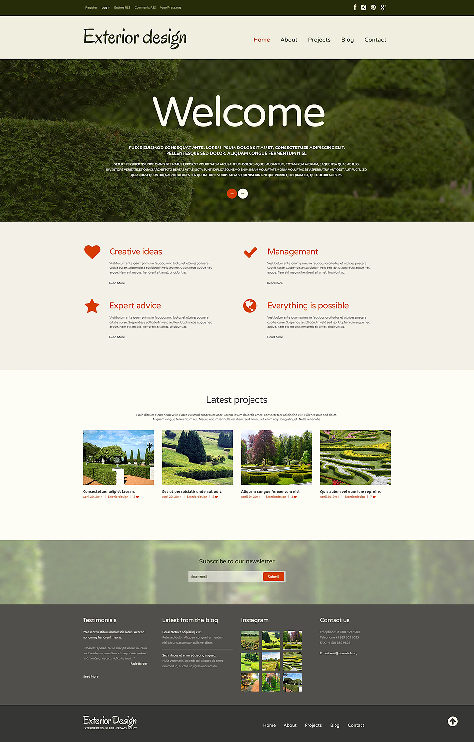 Garden Design Responsive WordPress Theme New Screenshots BIG