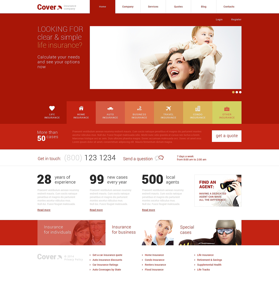 Insurance Responsive WordPress Theme New Screenshots BIG