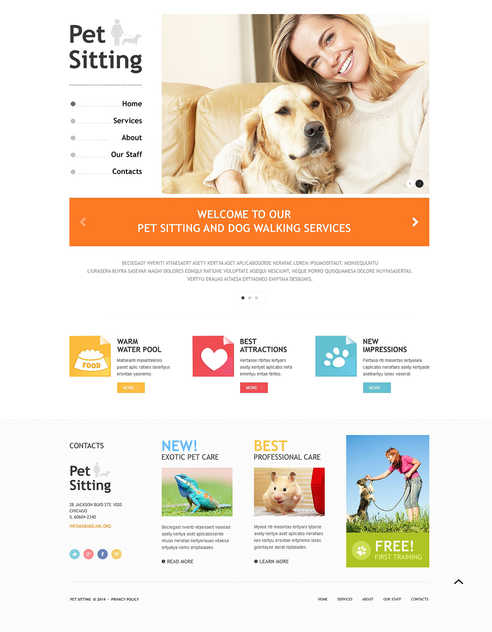 Pet Sitting Responsive Website Template New Screenshots BIG