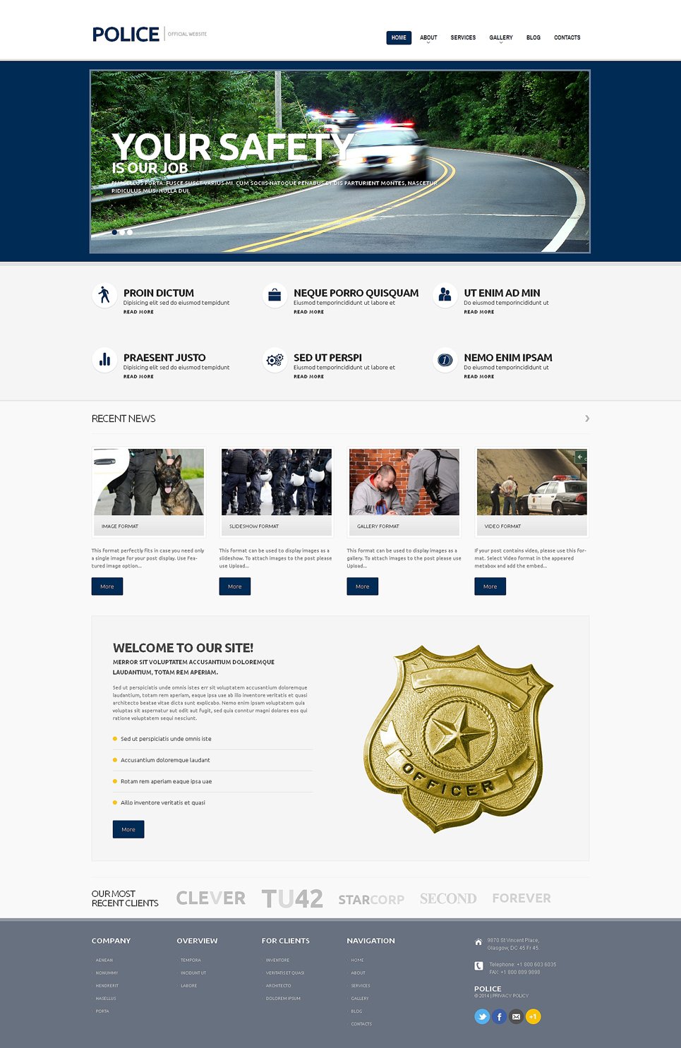 Police Responsive WordPress Theme New Screenshots BIG