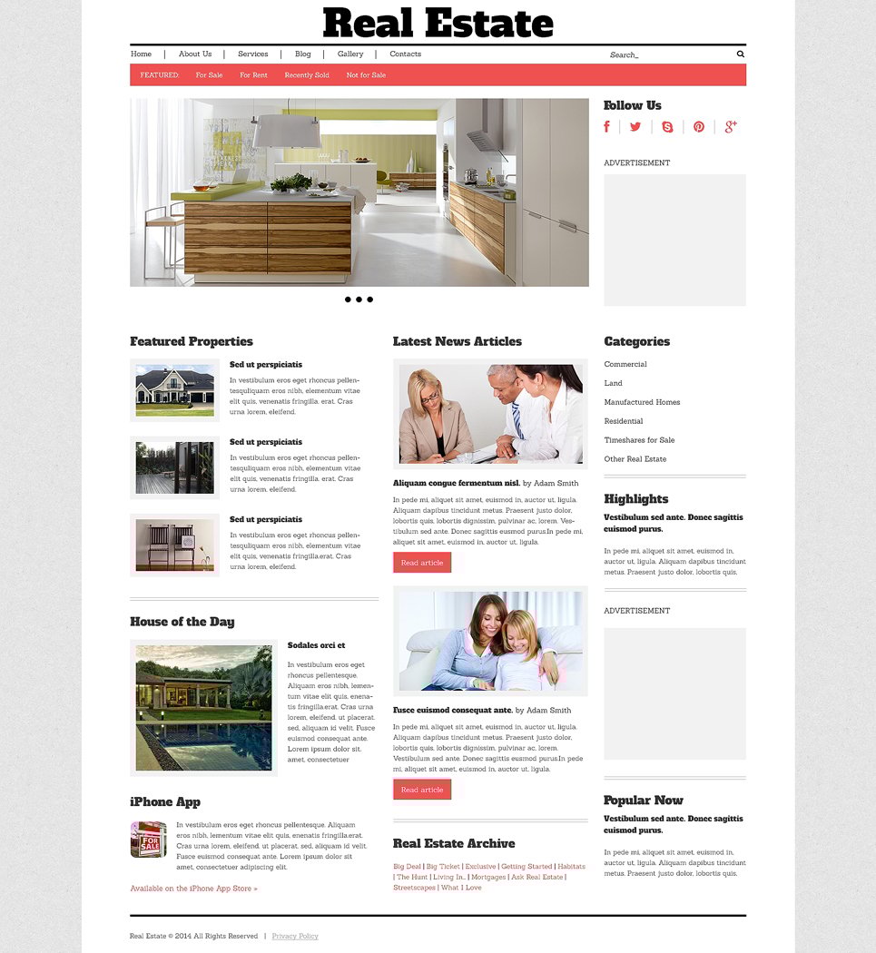 Real Estate Agency Responsive WordPress Theme New Screenshots BIG