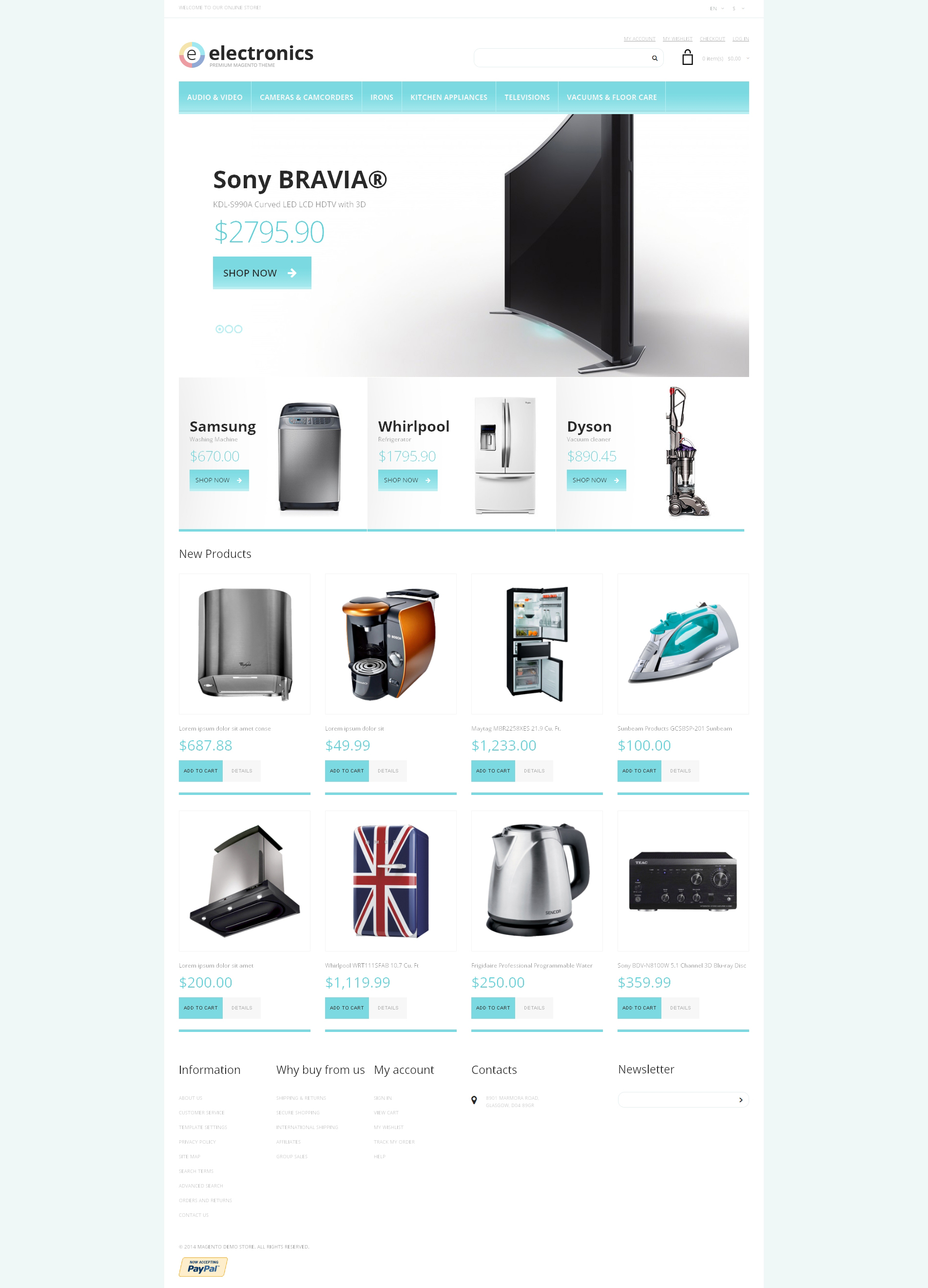 Template Magento Responsive #48760 per Un Sito di Aria Condizionata - screenshot