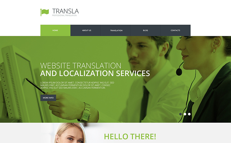 Translation Bureau Responsive Website Template 48775