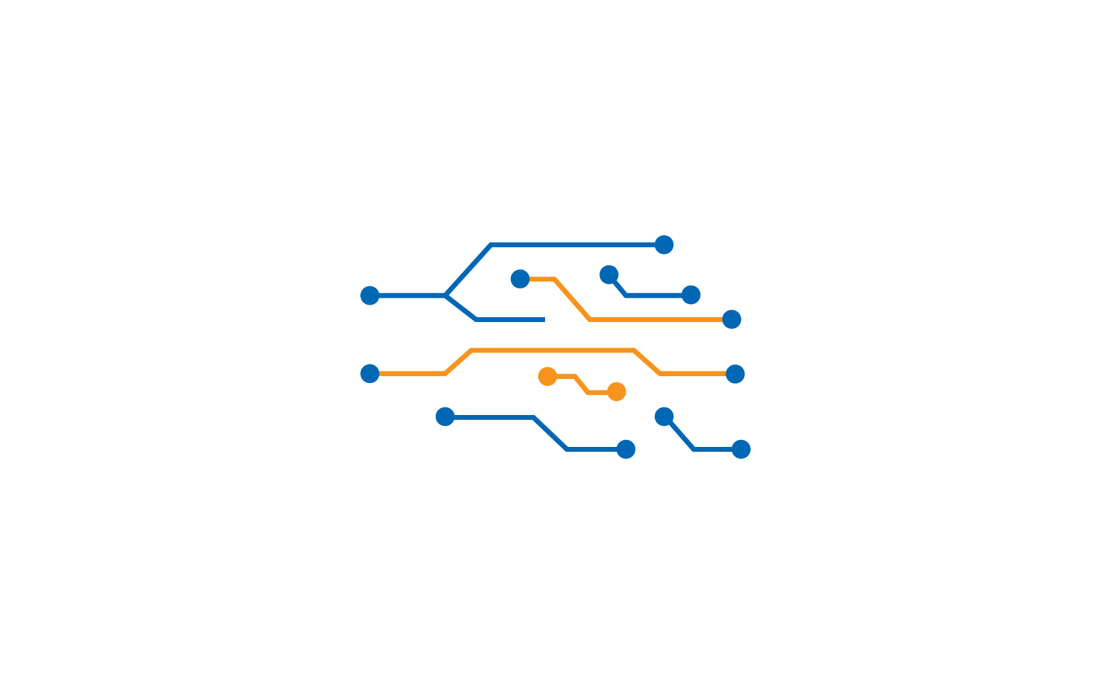 Circuit design illustration logo icon