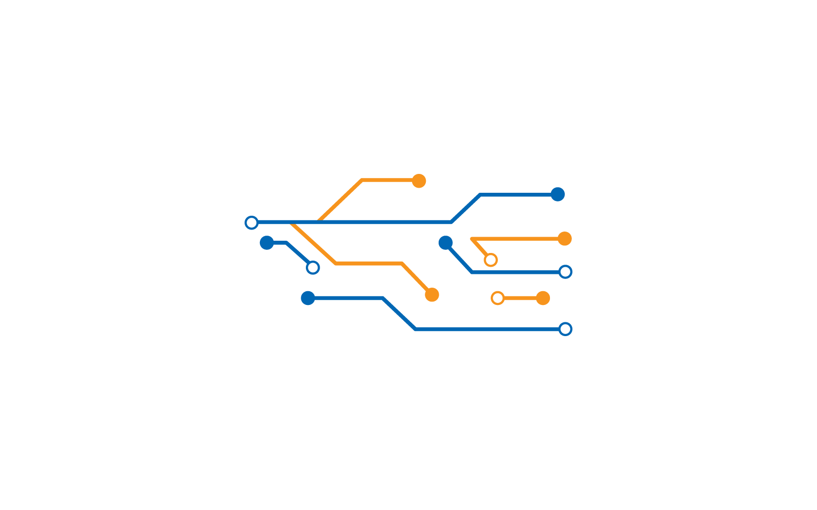 Circuit design illustration logo template