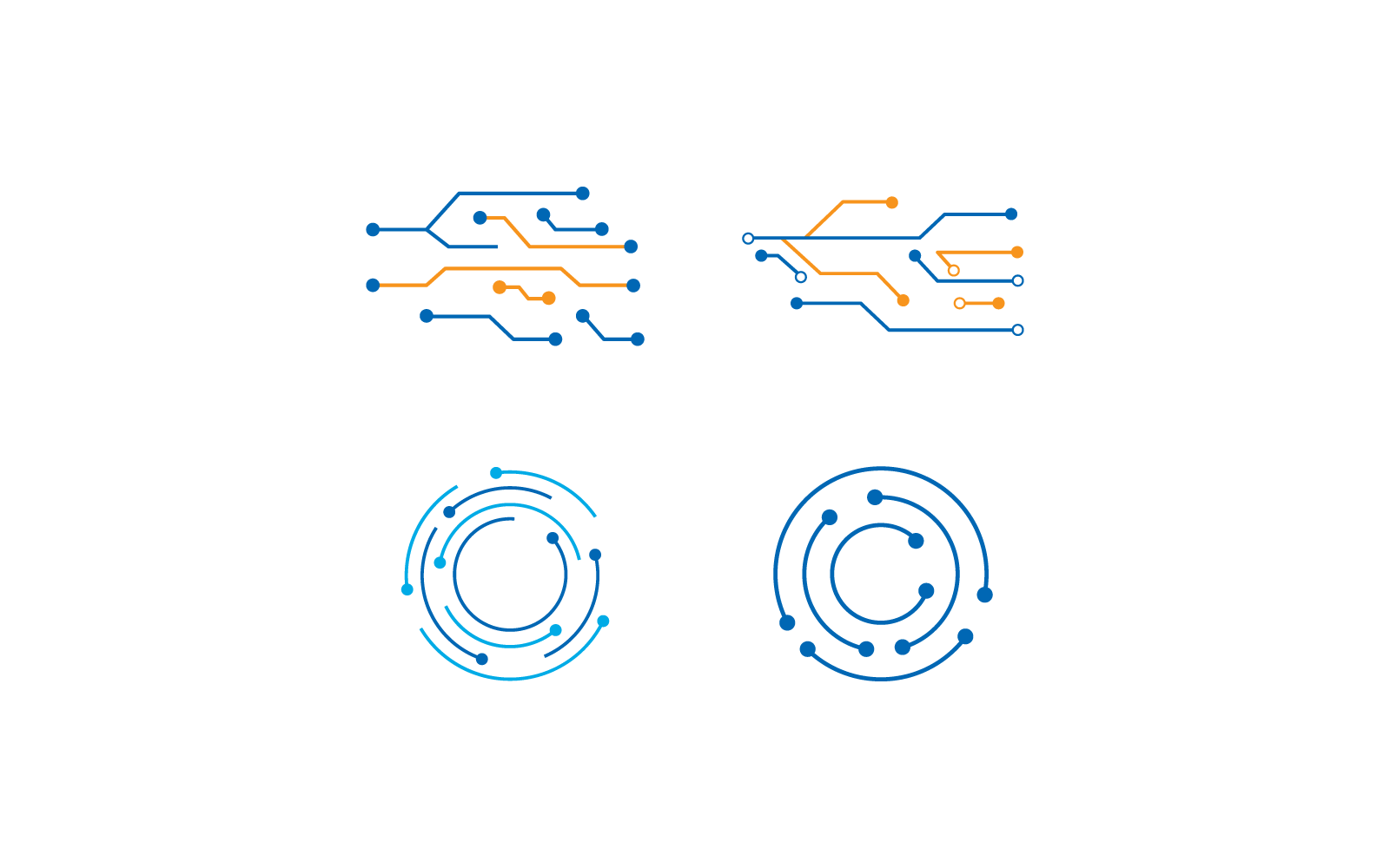 Circuit icon illustration logo template flat design