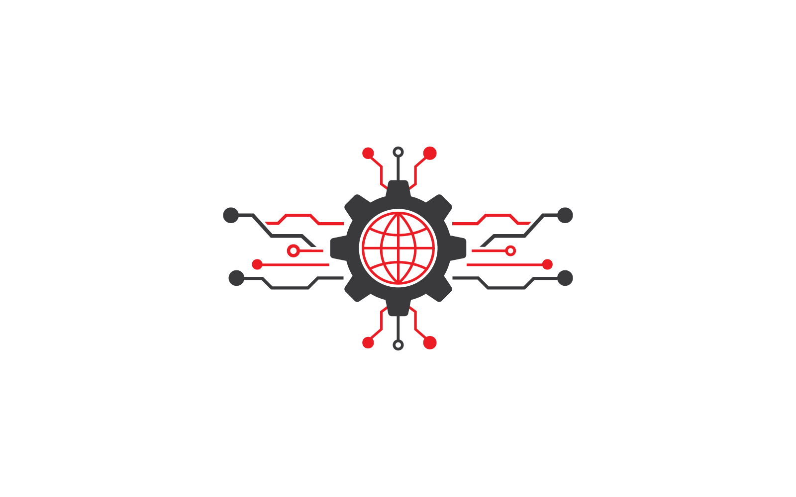 Circuit tech elements logo icon vector template