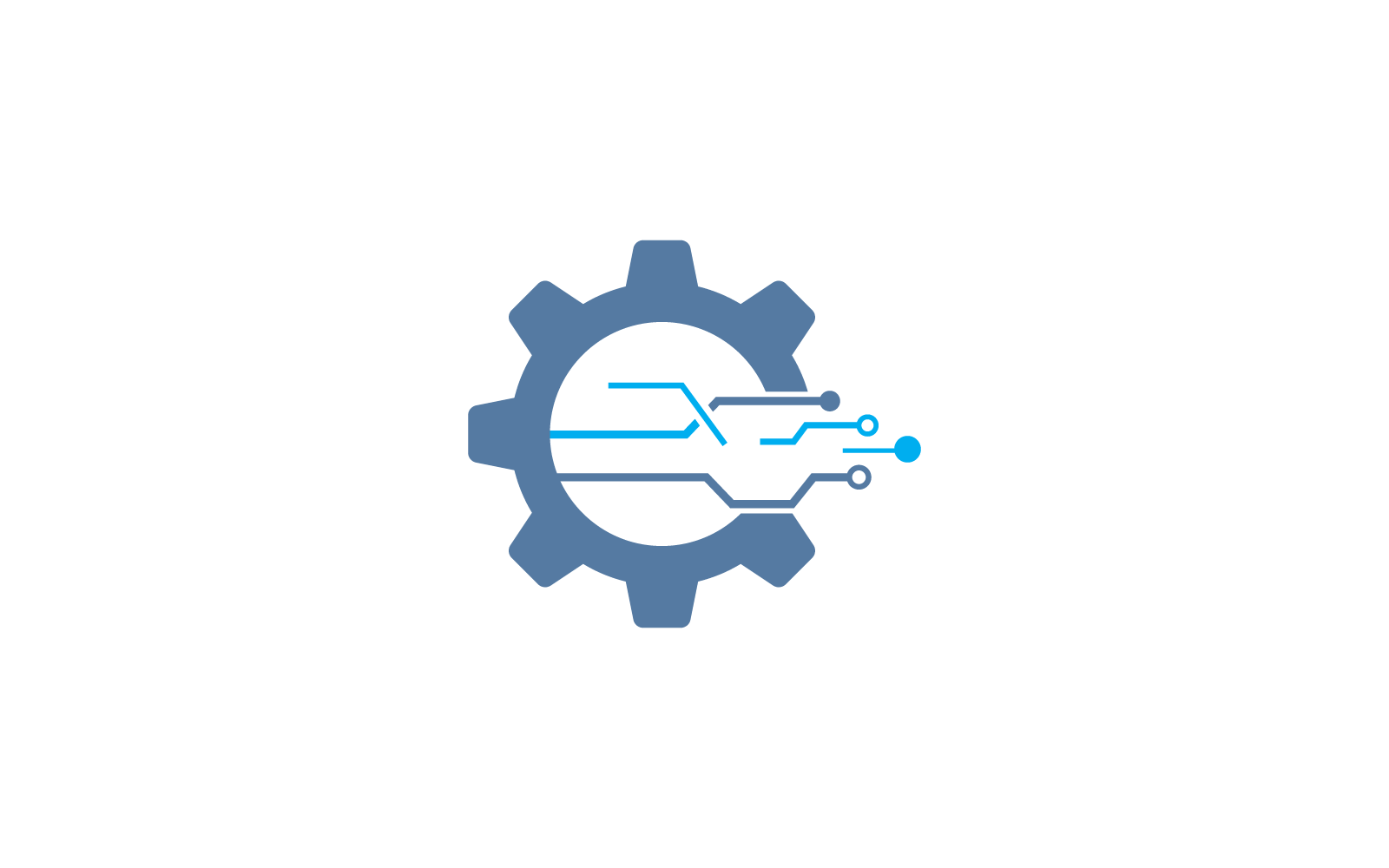Circuit tech elements logo vector icon template