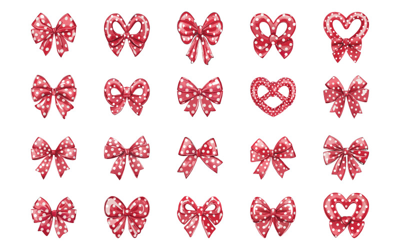 Coquette Bow Valentine's Day Svg Bundle Vector Graphic