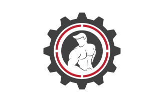 Fitness Sport Label, Gym Badge, Fitness Logo Design v.1