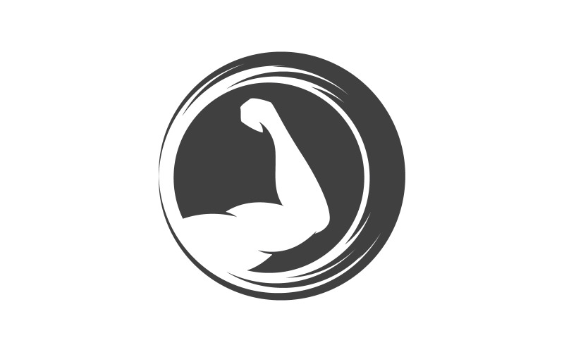 Fitness Sport Label, Gym Badge, Fitness Logo Design v.6 Illustration