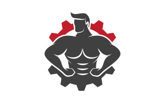 Fitness Sport Label, Gym Badge, Fitness Logo Design v.7