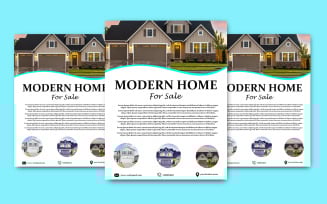 Modern Home Sale Flyer Mockup Design PSD Template