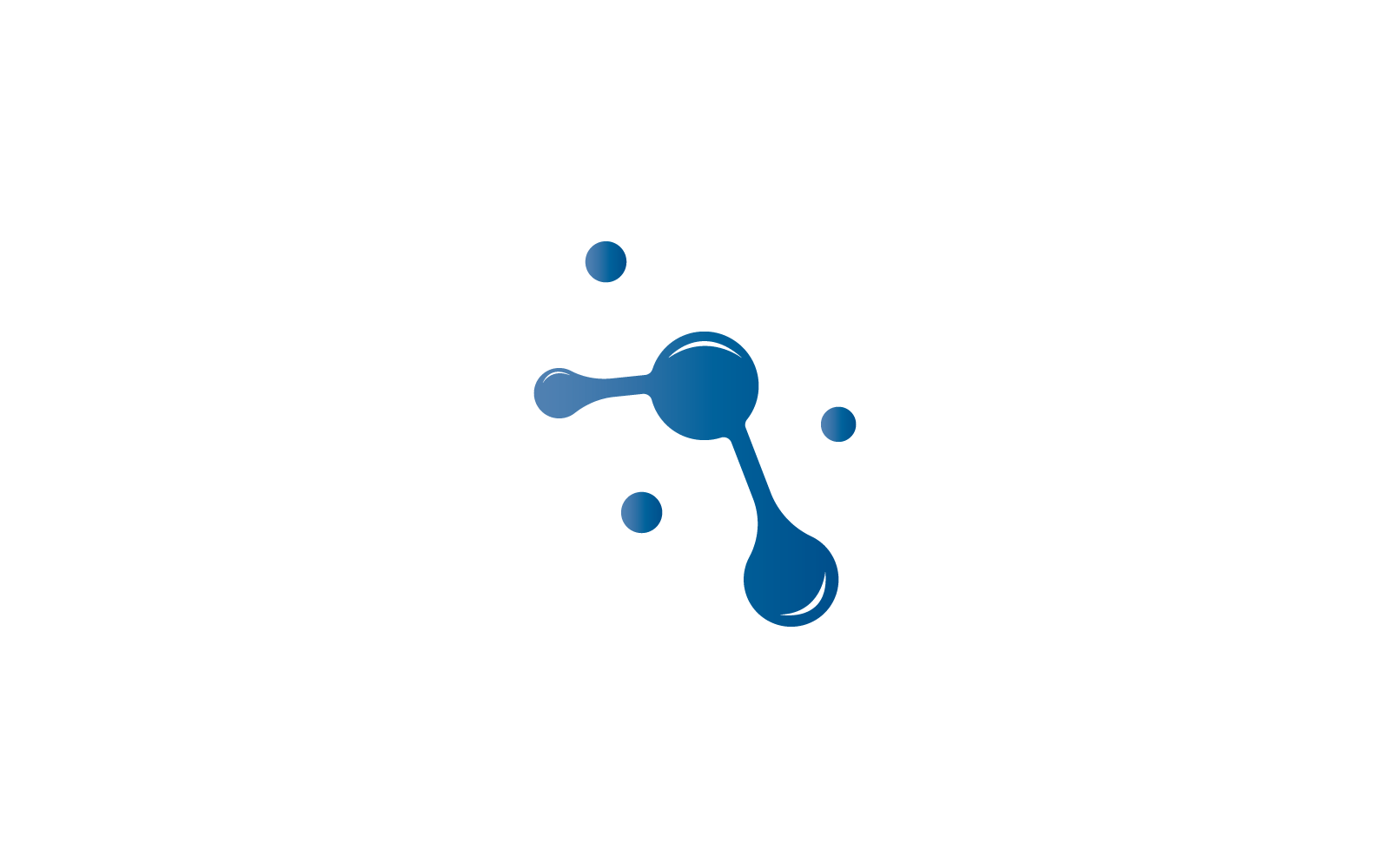 Molecule flat design illustration vector logo template
