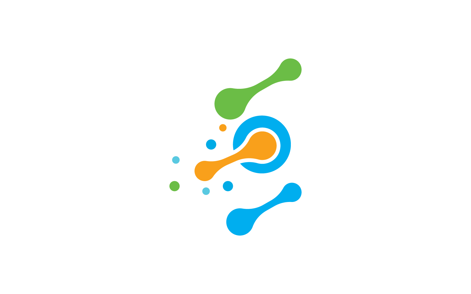 Molecule illustration vector logo template