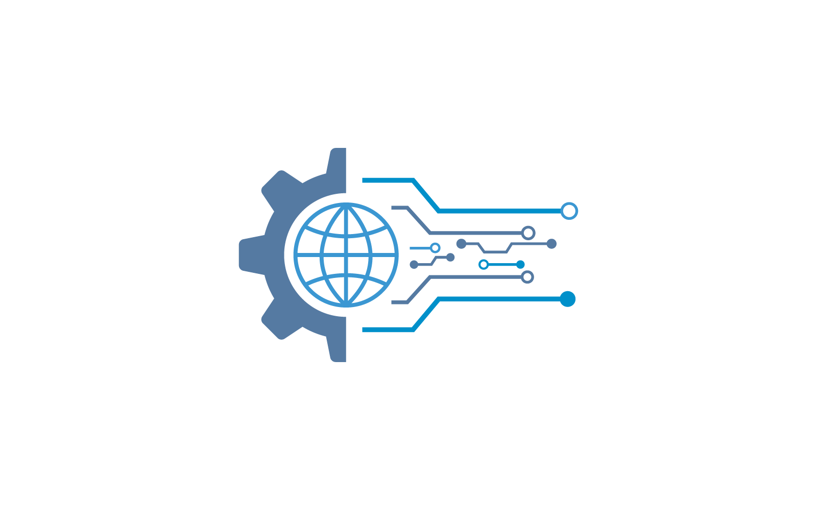 Szablon ikony projektu logo Circuit Tech Elements