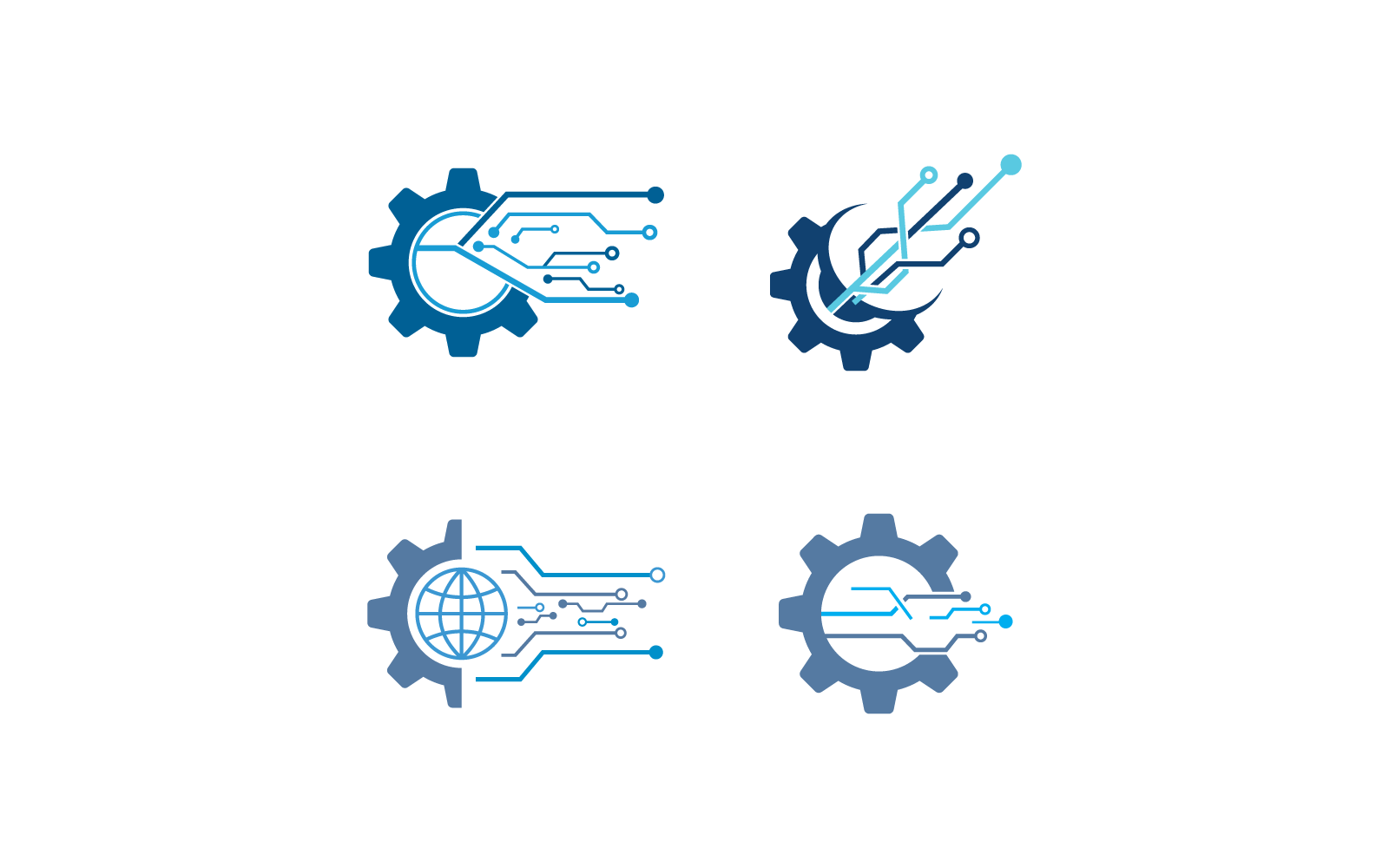 Szablon logo ilustracji elementów technologii obwodu